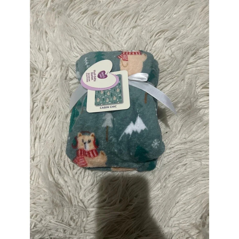 NEW with tag Parent's Choice Plush Baby Blanket - Cabin Chic